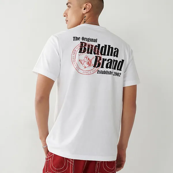 Áo Thun Nam True Religion Buddha Logo Tee 107098 - TB01 Tshirt Màu Trắng Size XS - Thời trang - Vua Hàng Hiệu