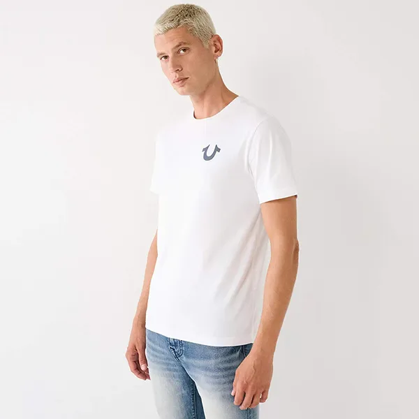 Áo Thun Nam True Religion Buddha Logo Tee 107998 - TB01 Tshirt Màu Trắng Size XS - Thời trang - Vua Hàng Hiệu