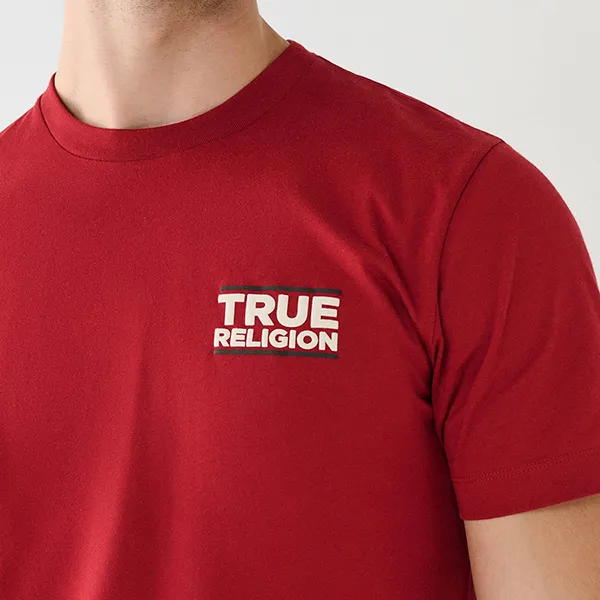 Áo Thun Nam True Religion True Buddha Tee 107813 - TB01 Tshirt Màu Đỏ Size S - Thời trang - Vua Hàng Hiệu
