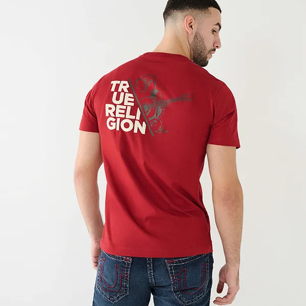 Áo Thun Nam True Religion True Buddha Tee 107813 - TB01 Tshirt Màu Đỏ Size S - Thời trang - Vua Hàng Hiệu