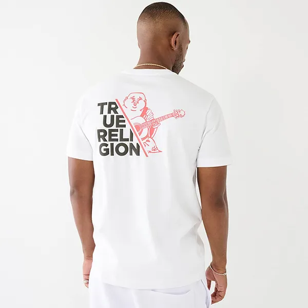 Áo Thun Nam True Religion True Buddha Tee 107813 - TB01 Tshirt Màu Trắng Size S - Thời trang - Vua Hàng Hiệu