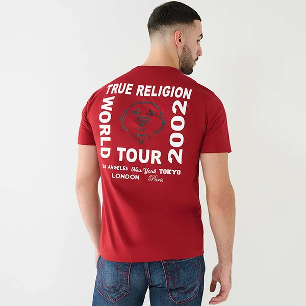 Áo Thun Nam True Religion Buddha Logo Tee 107998 - TB01 Tshirt Màu Đỏ Size S - Thời trang - Vua Hàng Hiệu