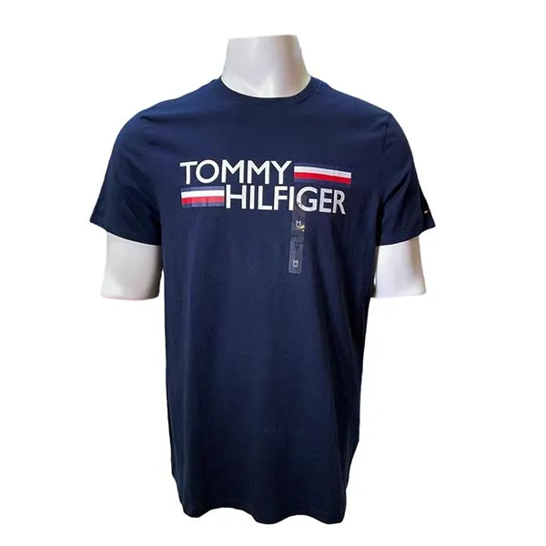 Áo Thun Tommy Hilfiger Logo Print Cotton Tshirt 78J9682 410 - GD04 Màu Xanh Đậm Size M