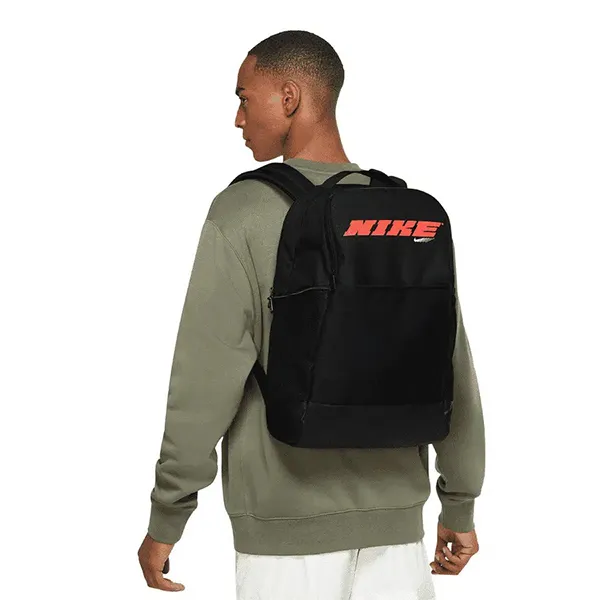 Balo Nike Brasilia Training Backpack Black Red CU9498-010 Màu Đen