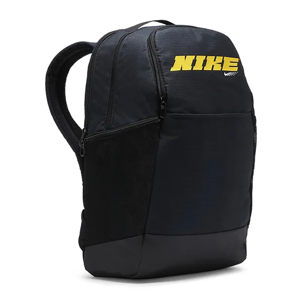 Balo Nike Brasilia Training Backpack Black Yellow CU9498-011 Màu Đen