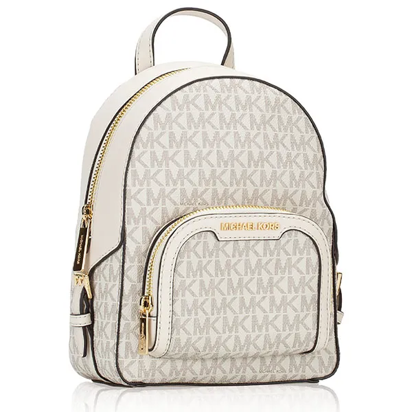 Balo Nữ Michael Kors MK Jaycee Zip Backpack Màu Trắng - Túi xách - Vua Hàng Hiệu