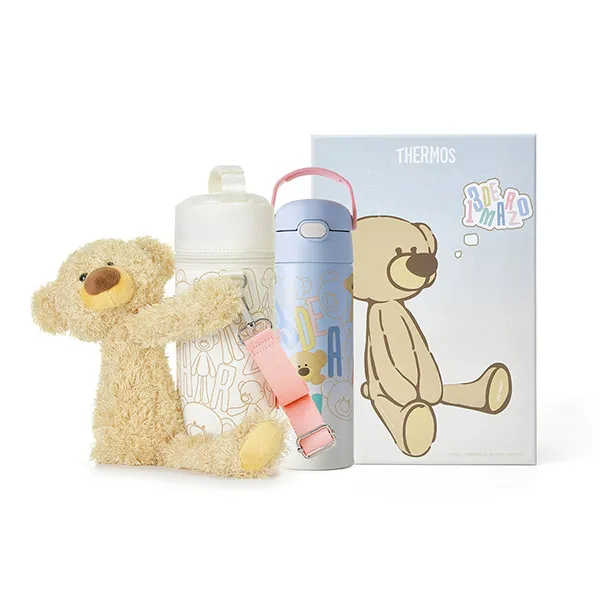Bình Nước 13 De Marzo Bear Hug Logo Cover Insulated Cup FR24Q88130030 Màu Xanh, 500ml (Kèm Case) - Cốc - Vua Hàng Hiệu