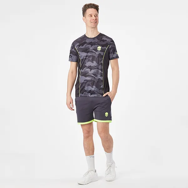 Bộ Quần Áo Cộc Tay Nam Hydrogen Men's Camou Tech Crew Màu Đen Size S