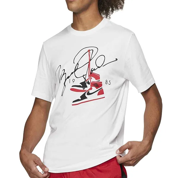 Bộ Quần Áo Cộc Tay Nam Nike Jordan BQ5538-100 DH9048-010 H9072 010 Màu Trắng Đen Size XS