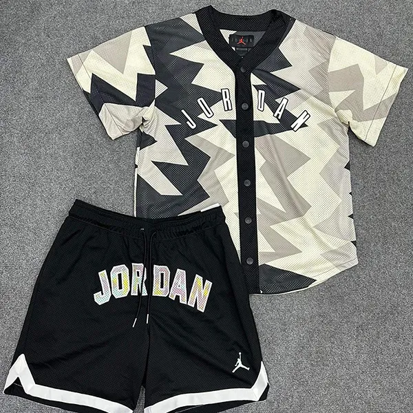 Bộ Quần Áo Cộc Tay Nam Nike Jordan Essentia Màu Đen Size S