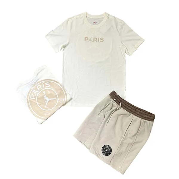 Bộ Quần Áo Cộc Tay Nam Nike x Paris Saint-Germain Jordan FN5333-133/13387782 Màu Be Size S - Thời trang - Vua Hàng Hiệu