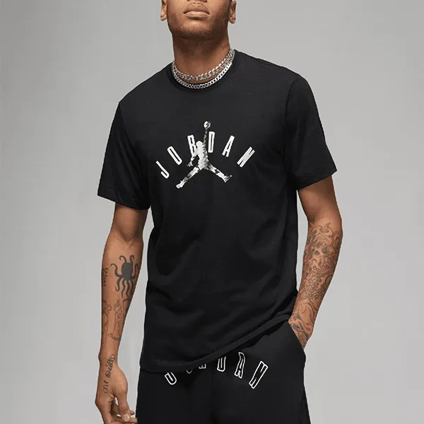 Bộ Quần Áo Cộc Tay Nam Nike Jordan Flight MVP FB7023-010 Màu Đen Size S