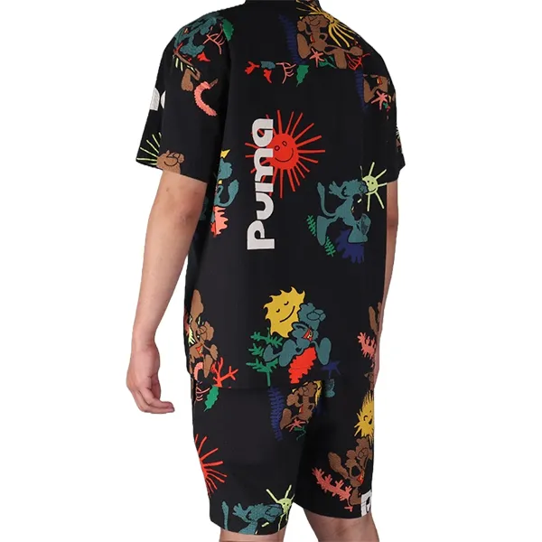Bộ Quần Áo Cộc Tay Nam Puma Adventure Planet Màu Đen Họa Tiết Size S - Thời trang - Vua Hàng Hiệu