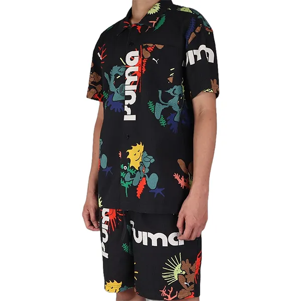 Bộ Quần Áo Cộc Tay Nam Puma Adventure Planet Màu Đen Họa Tiết Size S - Thời trang - Vua Hàng Hiệu