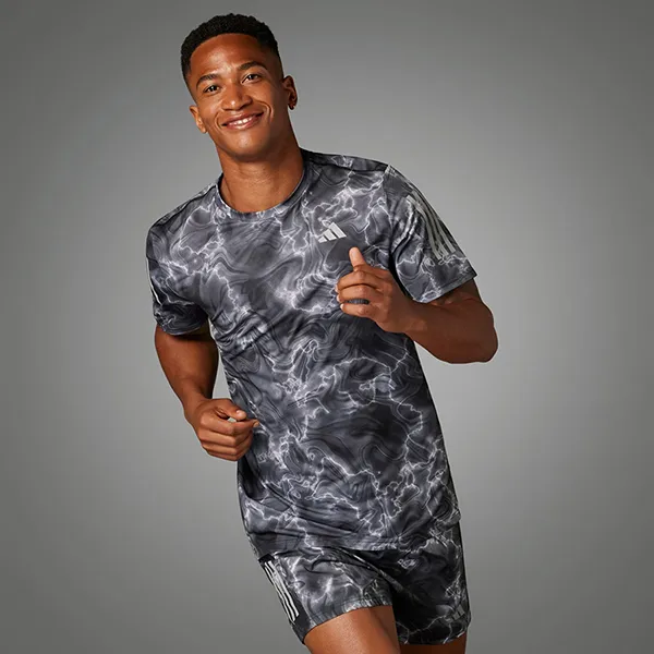 Bộ Thể Thao Nam Adidas Own The Run Patterned Màu Xám Họa Tiết Size XS - Thời trang - Vua Hàng Hiệu
