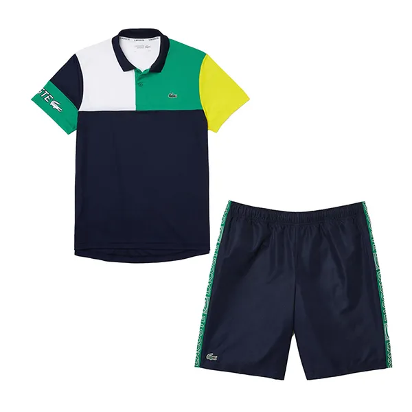 Bộ Thể Thao Nam Lacoste Sport Short Sleeve Multicolor Phối Màu Size 3