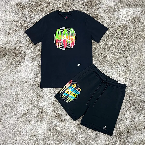 Bộ Thể Thao Nam Nike Jordan Flight MVP Men's For Black Màu Đen Họa Tiết Size S