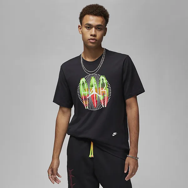 Bộ Thể Thao Nam Nike Jordan Flight MVP Men's For Black Màu Đen Họa Tiết Size S