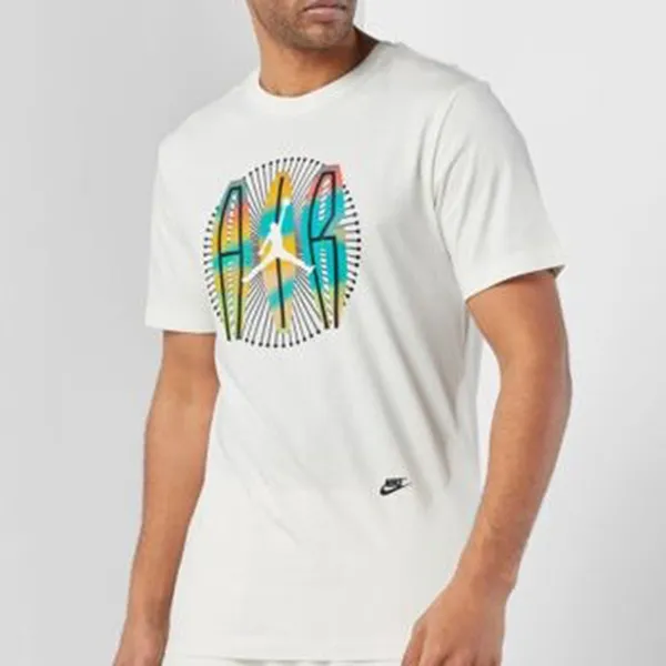 Bộ Thể Thao Nam Nike Men's Air Jordan Multi Color Logo Printing Circular Cotton White Màu Trắng Họa Tiết Size S - Thời trang - Vua Hàng Hiệu