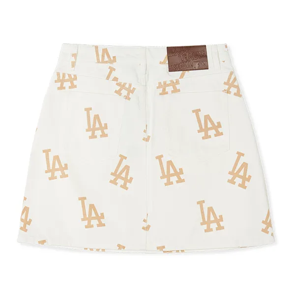Chân Váy Nữ MLB Denim In Logo Multi Mega LA Dodgers 3FDSB0143-07CRS Màu Trắng Size XS - Thời trang - Vua Hàng Hiệu