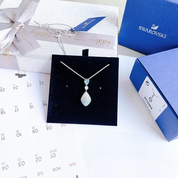Dây Chuyền Nữ Swarovski Fun Women's Necklace 5516584 Màu Xanh Bạc