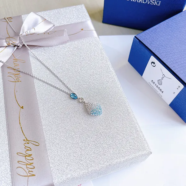Dây Chuyền Nữ Swarovski Fun Women's Necklace 5516584 Màu Xanh Bạc