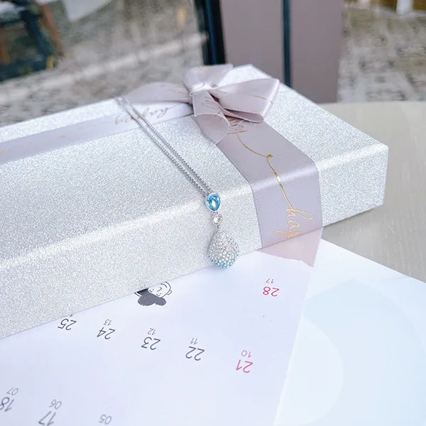 Dây Chuyền Nữ Swarovski Fun Women's Necklace 5516584 Màu Xanh Bạc
