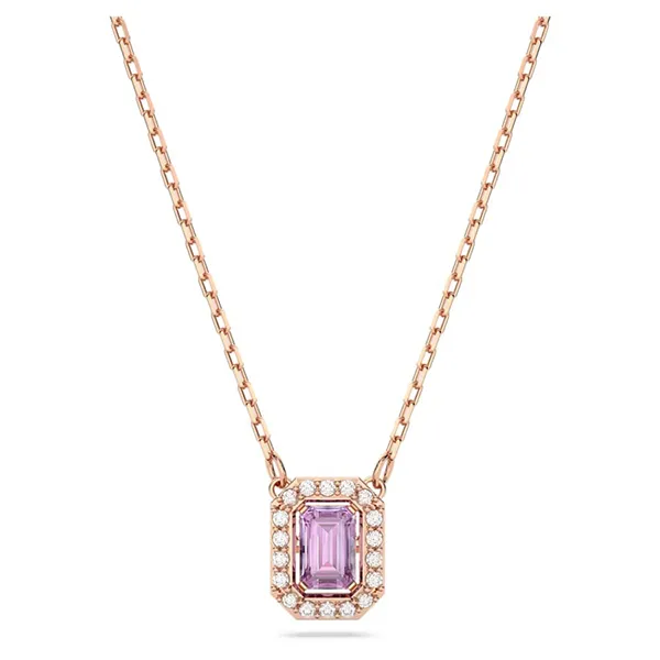 Dây Chuyền Nữ Swarovski Millenia Necklace Octagon Cut, Purple, Rose Gold-Tone Plated 5640291 Màu Vàng Hồng - Trang sức - Vua Hàng Hiệu