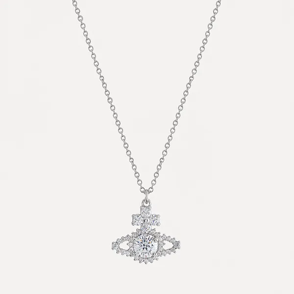 Dây Chuyền Nữ Vivienne Westwood Valentina Orb Pendant Necklaces Màu Bạc - Trang sức - Vua Hàng Hiệu