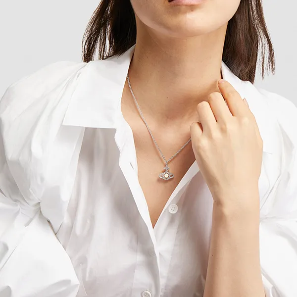 Dây Chuyền Nữ Vivienne Westwood Olympia Pendant Necklace Màu Bạc - Trang sức - Vua Hàng Hiệu