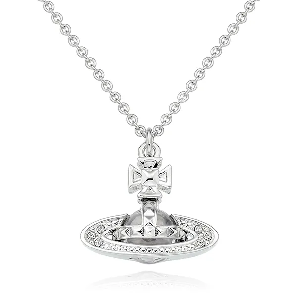 Dây Chuyền Nữ Vivienne Westwood Pina Bas Relief Orb Pendant Màu Bạc