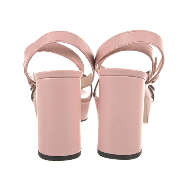 Dép Cao Gót Nữ Gucci GG Marmont Block Heel Sandal In Perfect Pink Màu Hồng Size 37.5 - Dép - Vua Hàng Hiệu