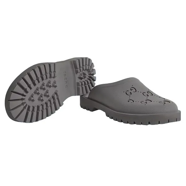 Dép Gucci GG Perforated Rubber Mules Grey 6355517 Màu Xám Size 5 - Dép - Vua Hàng Hiệu