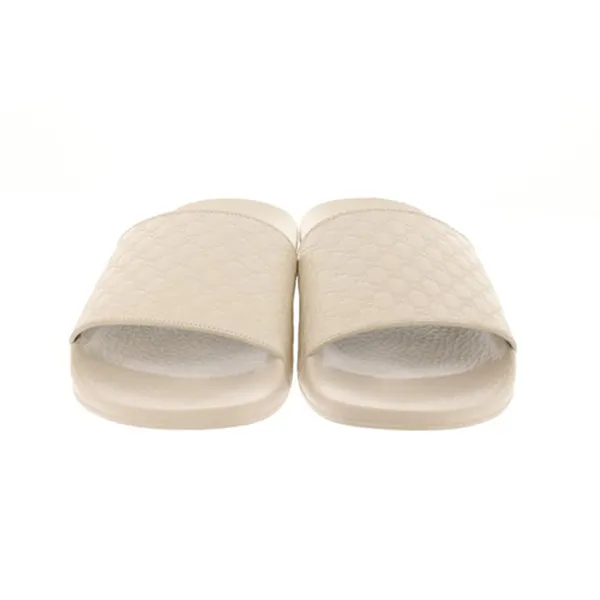 Dép Nam Gucci Guccissima Leather Slides Màu Trắng Kem Size 42
