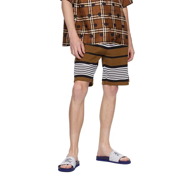 Dép Nam Burberry Blue EKD Monogram Slides Màu Xanh Size 40 - Dép - Vua Hàng Hiệu