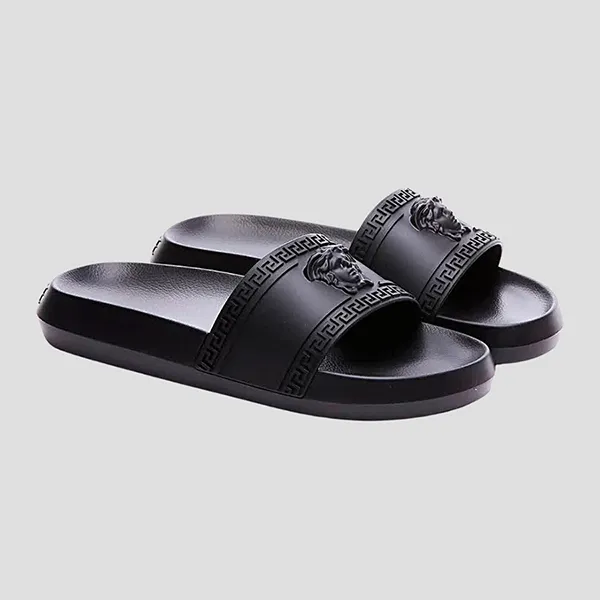 Dép Nam Versace Black With Medusa Logo 1008733 DG09G 1B000 Màu Đen Size 39 - Dép - Vua Hàng Hiệu