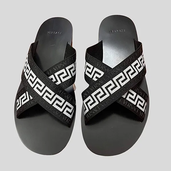 Dép Nam Versace Sandals VSC01 Màu Đen Trắng Size 41 - 1
