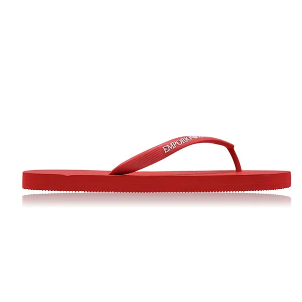 Dép Xỏ Ngón Emporio Armani Logo Flip Flops M583 Màu Đỏ Size 41