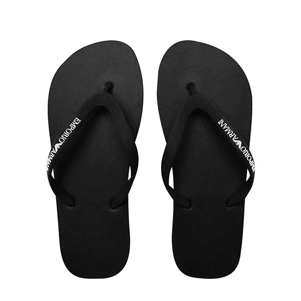 Dép Xỏ Ngón Emporio Armani Logo Flip Flops 00002 Màu Đen Size 42