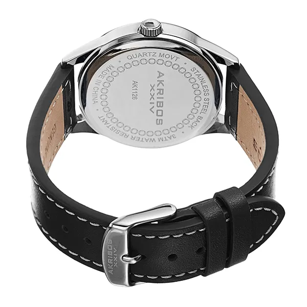 Đồng Hồ Nam Akribos XXIV Silver Case Black Dial AK1126SSBK Màu Đen Bạc