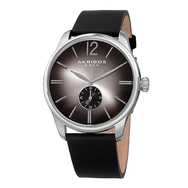 Đồng Hồ Nam Akribos XXIV Silver Case Sunburst Effect Dial AK916SSB Màu Đen Bạc - Đồng hồ - Vua Hàng Hiệu