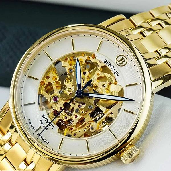 Đồng Hồ Nam Bentley Skeleton BL1833-15MKKD-AMK-V Màu Vàng Trắng - Đồng hồ - Vua Hàng Hiệu