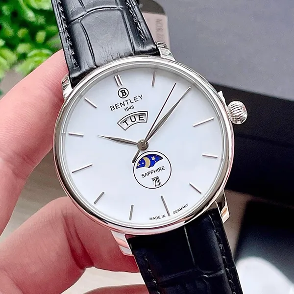 Đồng Hồ Nam Bentley Sun And Moon BL2222-10MWWB-GL-T Màu Trắng Đen