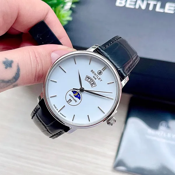 Đồng Hồ Nam Bentley Sun And Moon BL2222-10MWWB-GL-T Màu Trắng Đen