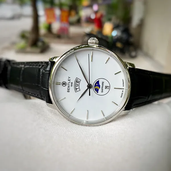 Đồng Hồ Nam Bentley Sun And Moon BL2222-10MWWB-GL-T Màu Trắng Đen