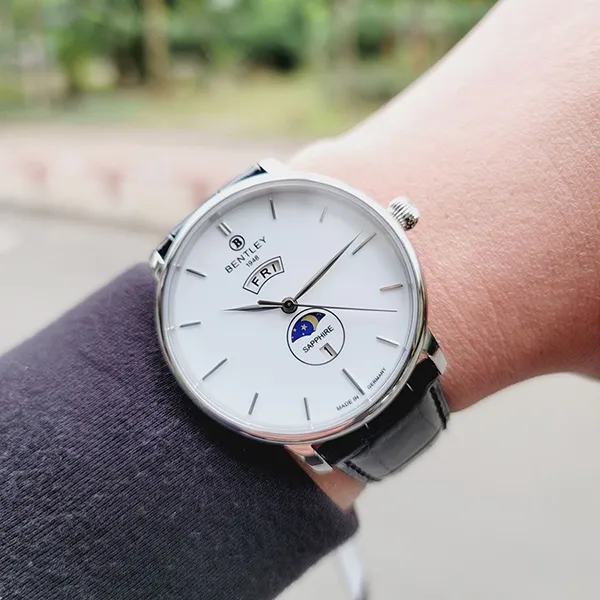 Đồng Hồ Nam Bentley Sun And Moon BL2222-10MWWB-GL-T Màu Trắng Đen