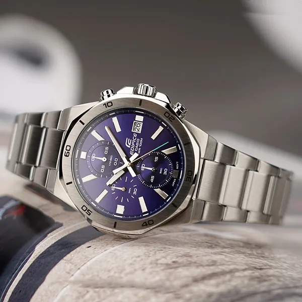 Đồng Hồ Nam Casio Edifice EFV-640D-2AVUDF Màu Xanh Bạc - Đồng hồ - Vua Hàng Hiệu