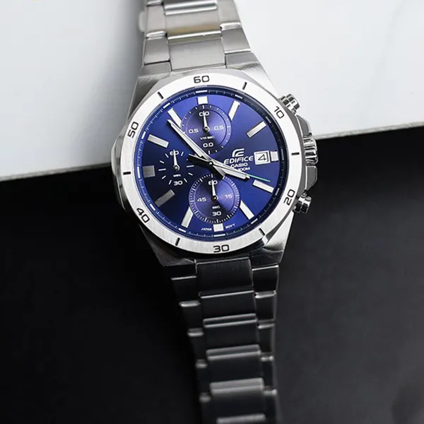 Đồng Hồ Nam Casio Edifice EFV-640D-2AVUDF Màu Xanh Bạc - Đồng hồ - Vua Hàng Hiệu