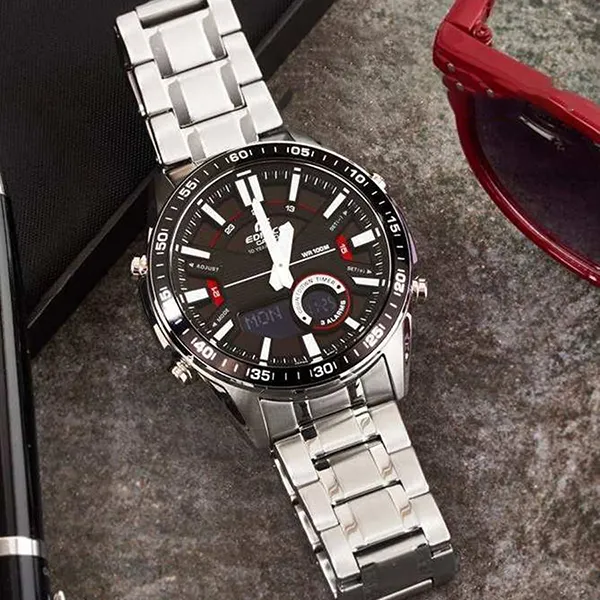 Đồng Hồ Nam Casio Edifice EFV-C100D-1AVDF Màu Bạc Đen - Đồng hồ - Vua Hàng Hiệu
