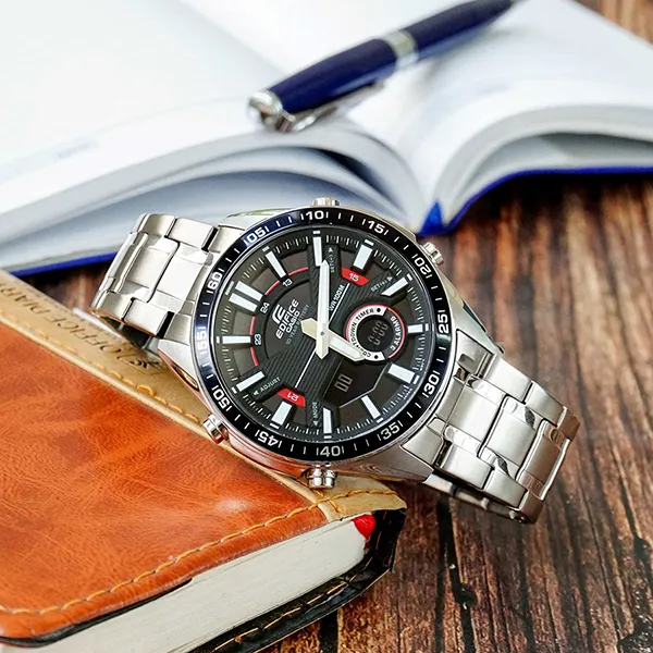 Đồng Hồ Nam Casio Edifice EFV-C100D-1AVDF Màu Bạc Đen - Đồng hồ - Vua Hàng Hiệu